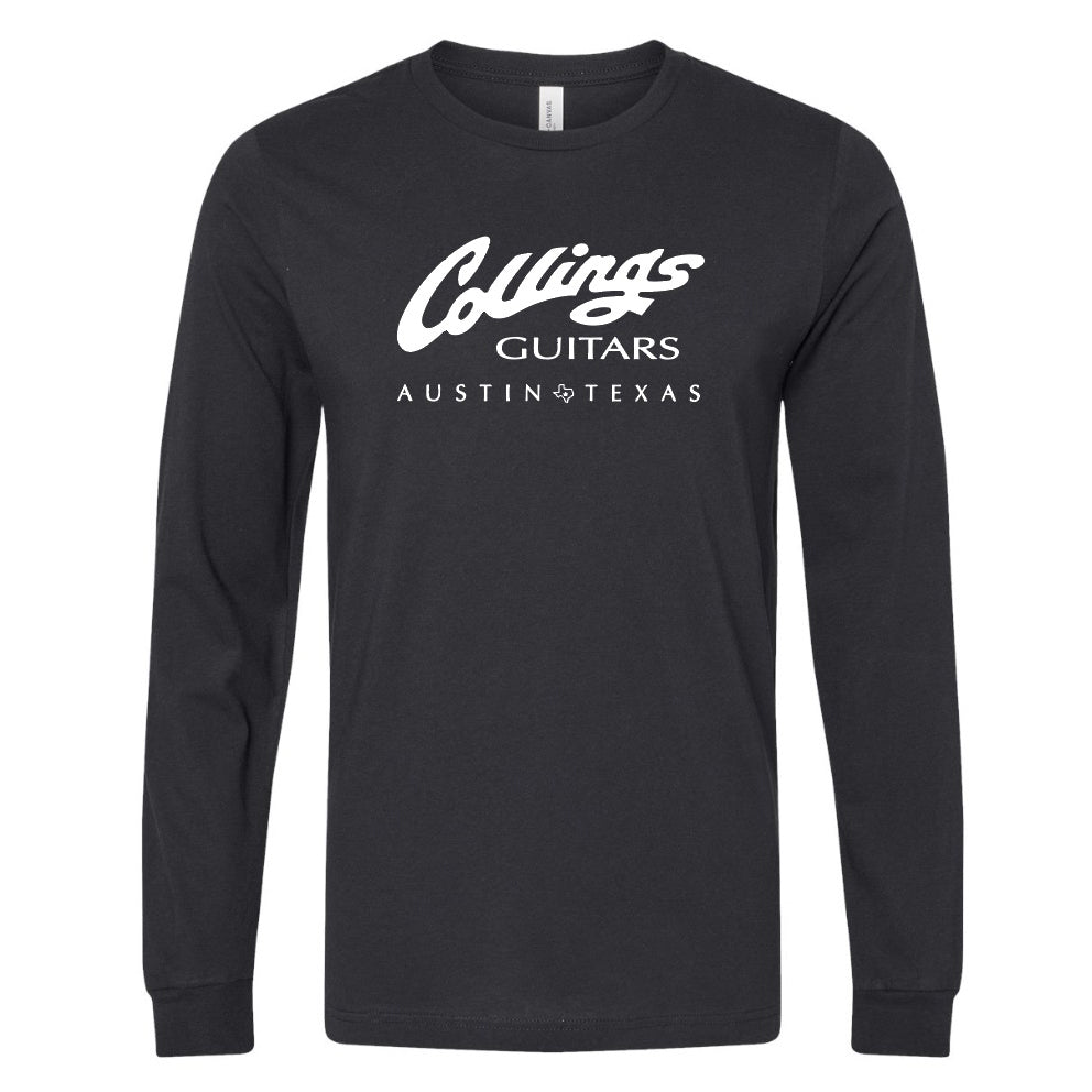 Mens Collings Logo Long Sleeve T-Shirt Vintage Black