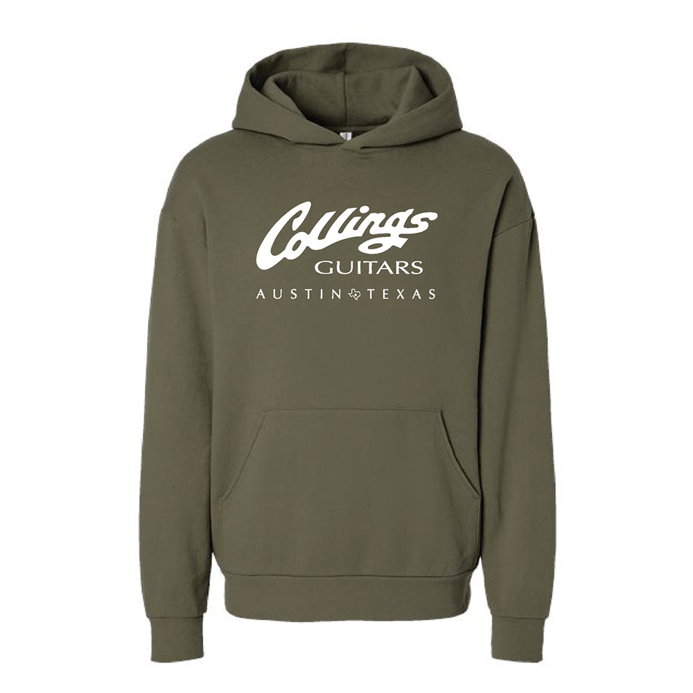 Collings Logo Olive Green Pullover Hoodie