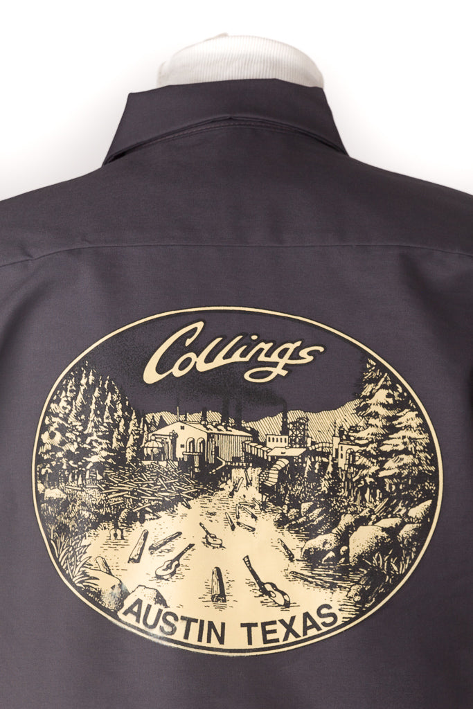 Mens Collings Acoustic Guitar Graphic T-Shirt Navy Frost – Collings Guitars