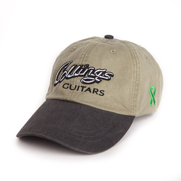 Collings Khaki/Black Hat with Cancer Awareness Ribbon